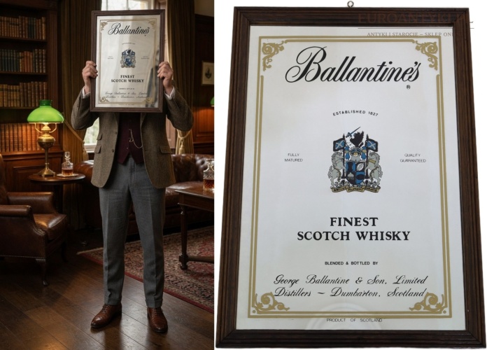 Ilustrzany szyld lustrzany Ballantine's Finest Scotch Whisky